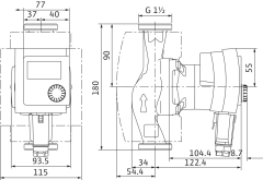 Wilo Stratos PICO 25/1-4  Frekans Konvertörlü Sirkülasyon Pompası 3.2 mss  4 m³/h