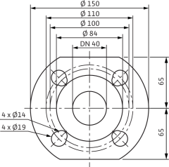 Wilo Yonos MAXO 40/0,5-8 Frekans Konvertörlü Sirkülasyon Pompası 8.5 mss  18.2 m³/h