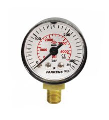 Pakkens 0-315 Bar 40 mm Alttan Bağlantılı Kuru Manometre G 1/8 inç