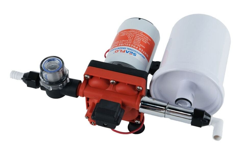 Seaflo 24 Volt 2 Lt Tanklı Otomatik Tekne, Karavan Hidroforu 11.3 Lt/Dk 3.7 Bar