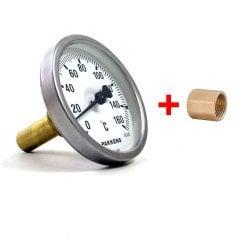 Pakkens Termometre Manşonlu 63 Çap 160 Derece Göstergeli 5 cm Bağlantılı