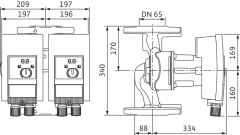 Wilo Yonos MAXO-D 65/0,5-12 Frekans Konvertörlü Sirkülasyon Pompası 11,5 mss 43 m³/h