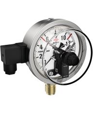 Pakkens Çap 160 Çift Kontaklı Hassas Basınç Ölçer Alttan Bağlantılı CL 1,0 G1/2’’