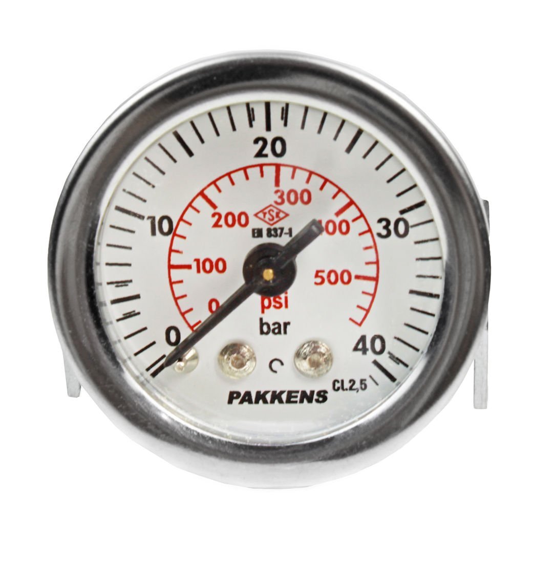 Pakkens 0-40 Bar 40 mm Arkadan Bağlantılı Panotipi Kuru Manometre G 1/8 inç