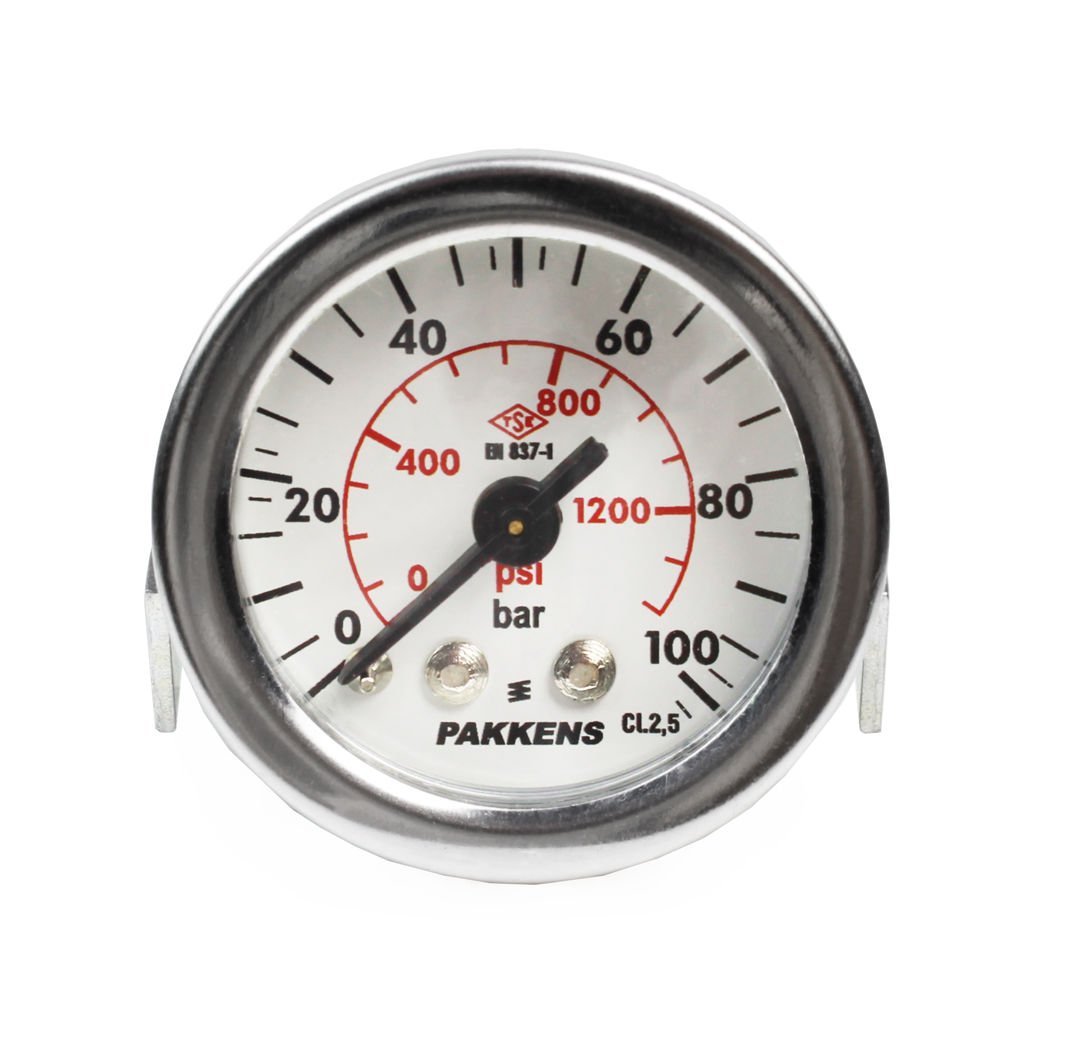 Pakkens 0-100 Bar 40 mm Arkadan Bağlantılı Panotipi Kuru Manometre G 1/8 inç