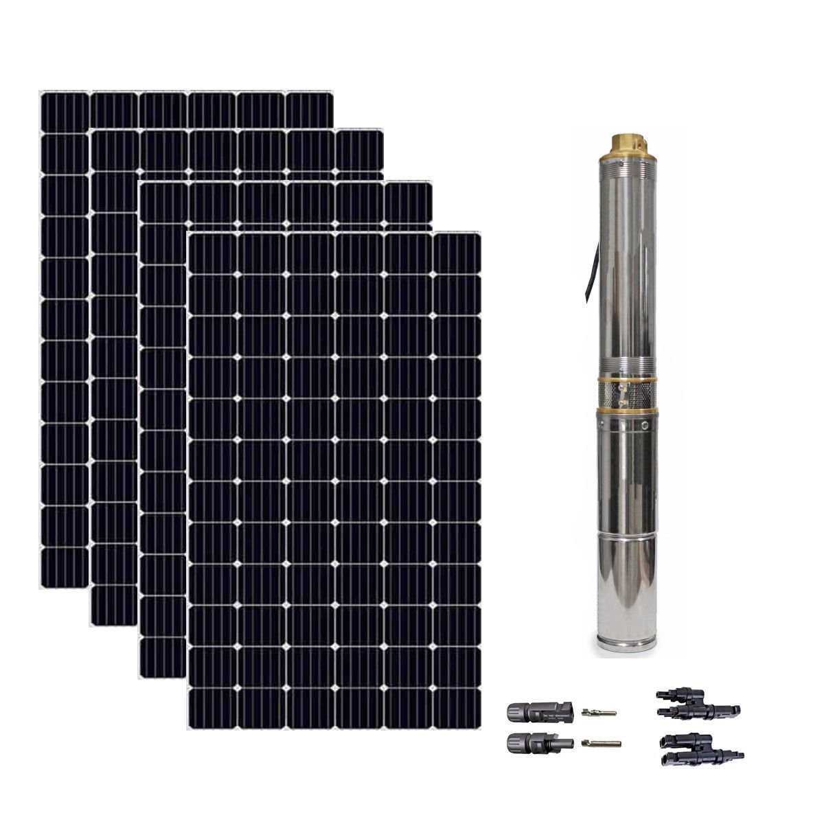 3 inch 138V Fırçasız Dc Dalgıç Pompa Panel Set 1500 Watt 140 mss