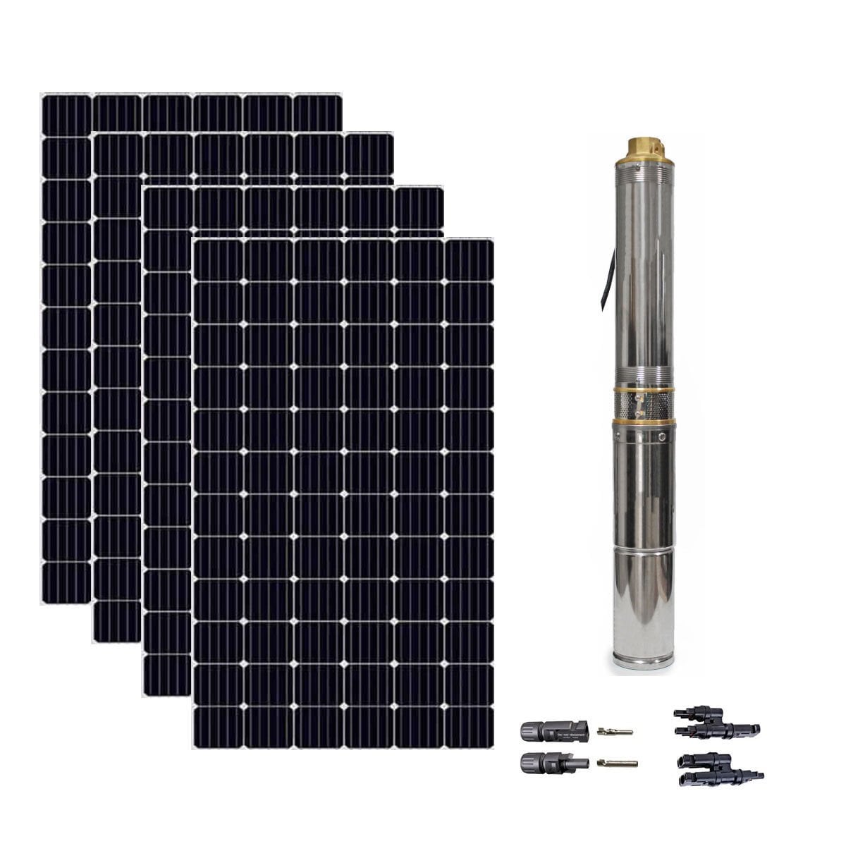 3 inch 138V Fırçasız Dc Dalgıç Pompa Panel Set 1500 Watt 140 mss