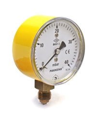Pakkens 0-40 mBar 63 mm Alttan Bağlantılı Kapsül Diyaframlı Doğalgaz Manometresi CL1,6 G 1/4 inch