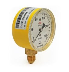 Pakkens 0-250 mBar 63 mm Alttan Bağlantılı Kapsül Diyaframlı Doğalgaz Manometresi CL1,6 G 1/4''