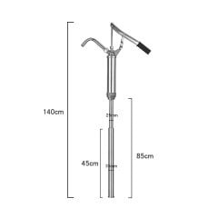Alüminyum Manuel Varil Pompası 20lt/dk, Mazot Yağ Pompası