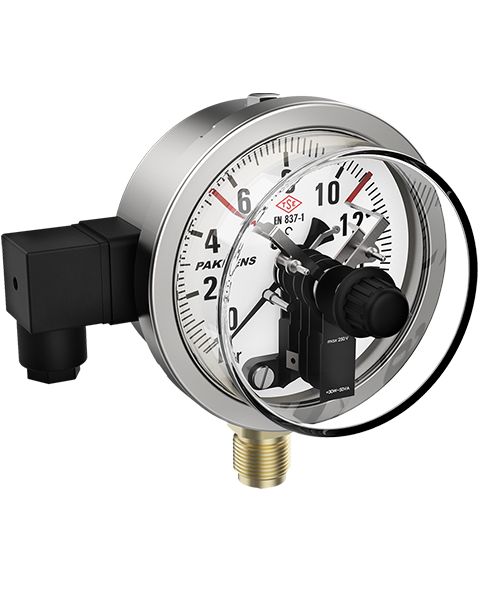 Pakkens Çap 160 Tek Kontaklı Hassas Basınç Ölçer Arkadan Bağlantılı Eksenden Kaçık CL 1,0 G1/2’’