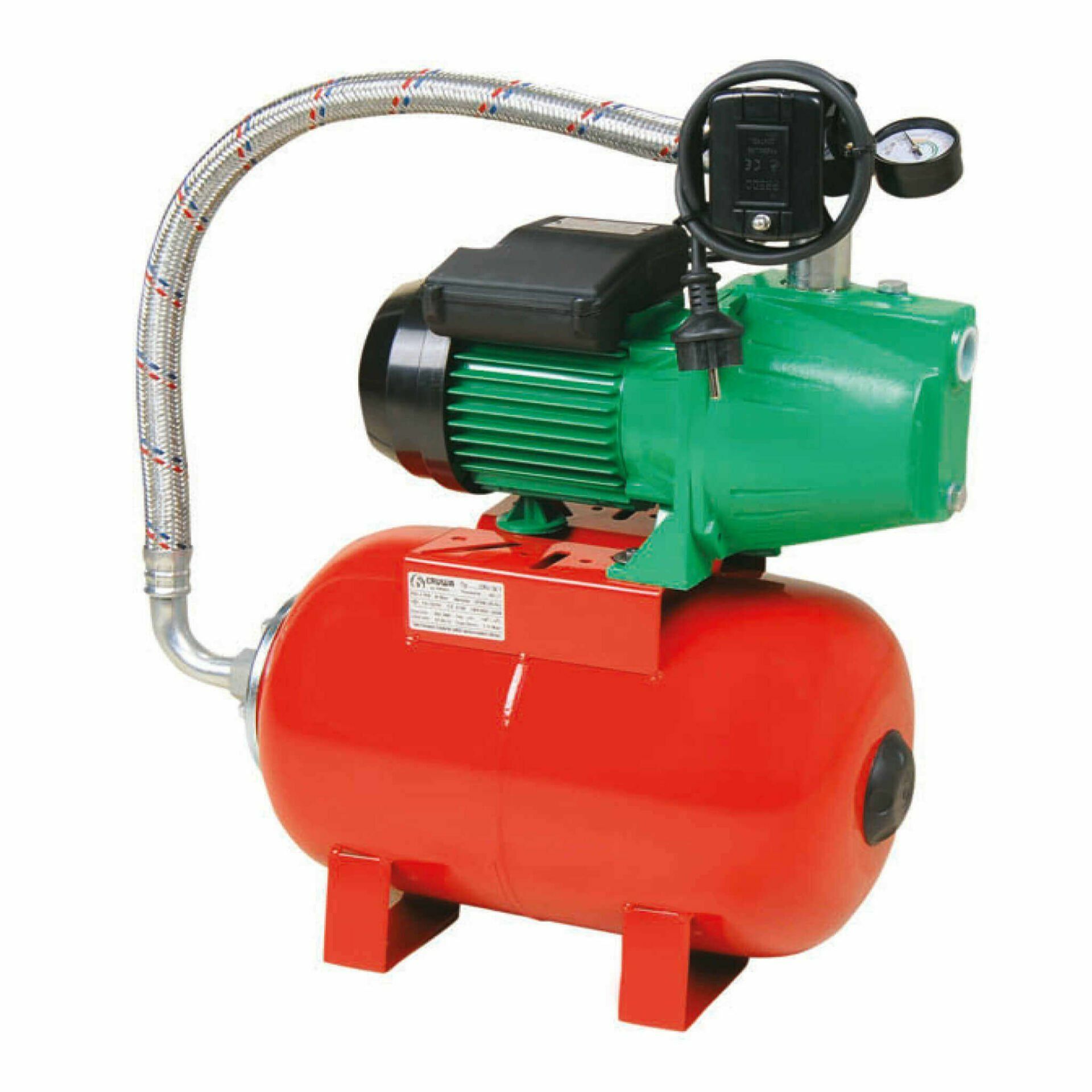 Troy HMJH-20C Paket Hidrofor 1.5 Hp 24 lt Yatay Tank 4 Kat 8 Daire