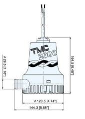Tmc SR12114 Sintine Pompası 24V 2000 gph