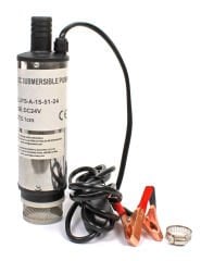 24 Volt Mazot Yağ Aktarma Pompası,  Dc Mini Dalgıç Pompa Süzgeçli 51 mm Dış Çap