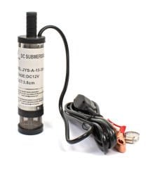 12 Volt Mazot Yağ Aktarma Pompası,  Dc Mini Dalgıç Pompa Süzgeçli 38 mm Dış Çap