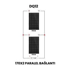 Cacheng 12 Volt Dc Solar Güneş Enerjili Su Pompası 10 mss 4.5 m³/h