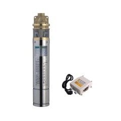 İmpo 4SKM100 4 inch Preferikal Tek Kademeli Dalgıç Pompa 15 Metre Kablo ve Pano 1 Hp 55 mss