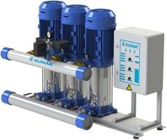Sumak SHM12 C 220/4 Düşey Milli Kademeli Üç Pompalı Hidrofor 9 KAT 70 DAİRE