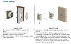 Aircol 120lik Mekanik Panjurlu Tuvalet, Wc ve Banyo Fanı / Aspiratörü 160 m³/h - Aircol 120 MP