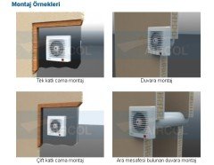 Aircol 120lik Mekanik Panjurlu Tuvalet, Wc ve Banyo Fanı / Aspiratörü 160 m³/h - Aircol 120 MP