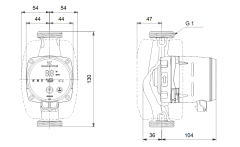 Grundfos ALPHA3 15-60(130 mm) 25-40.000 Kazan İçin Frekans Konvertörlü Sirkülasyon Pompası 6mss 3.4m³/h