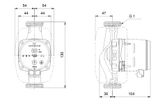 Grundfos ALPHA3 15-80(130 mm) 40-60.000 Kazan İçin Frekans Konvertörlü Sirkülasyon Pompası 8mss 4m³/h