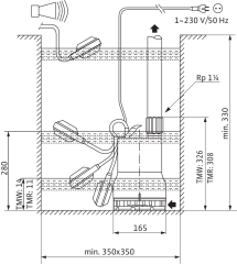 Wilo TMW 32/8 Flatörlü Kirli Su Dalgıç Pompa 7 mss 10 m³/h