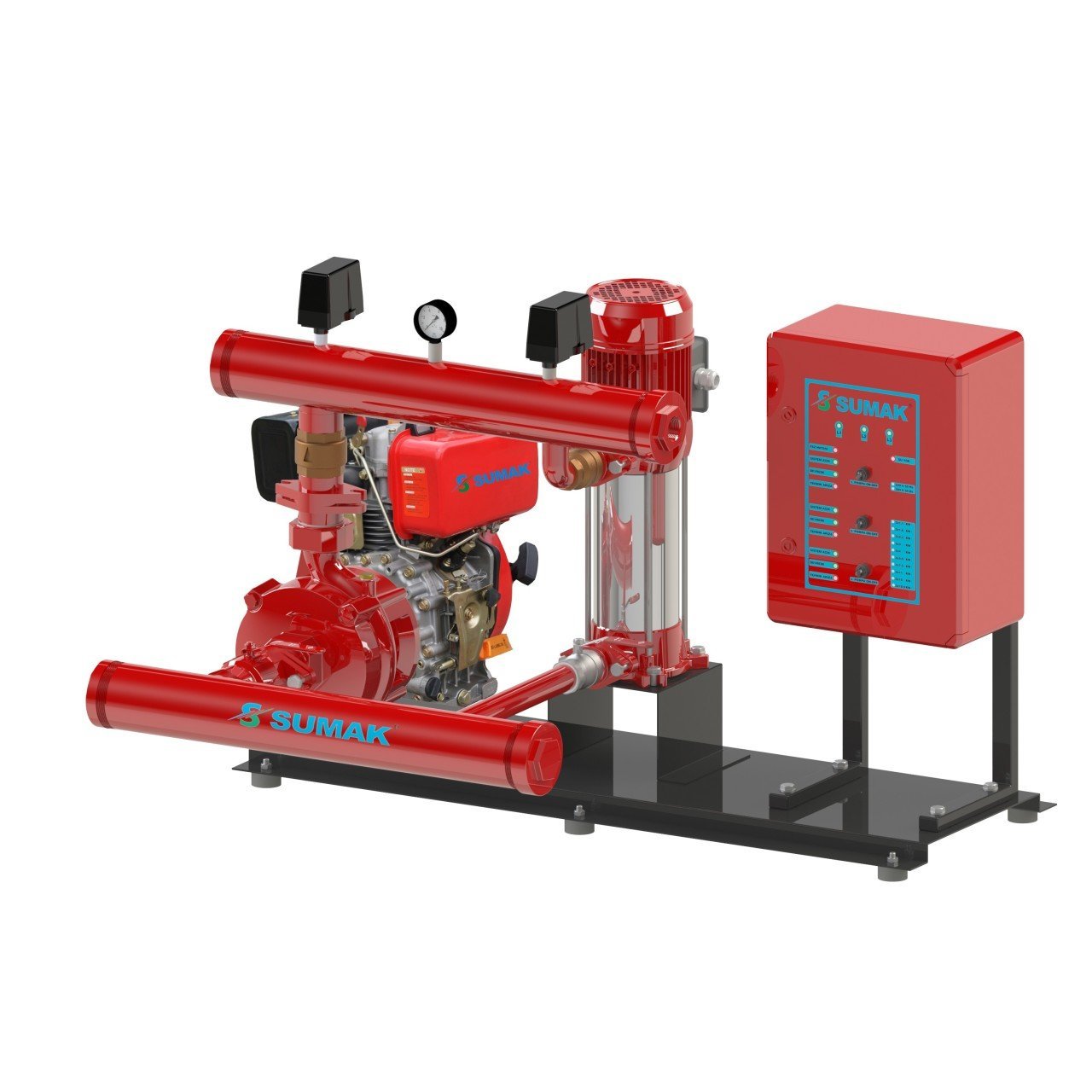 Sumak SMKT 750/2 DJY Elektrikli + Dizel Yangın Grupları