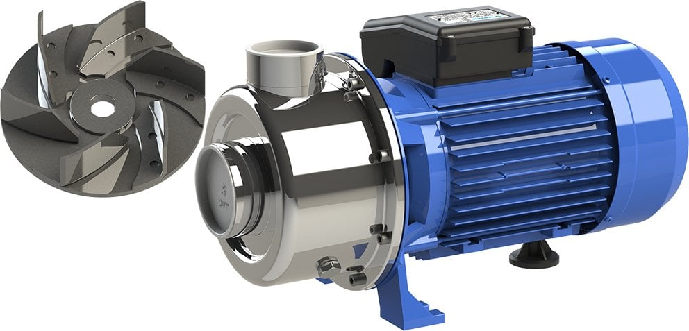 Sumak SMİNOX/A-200/2 Paslanmaz Santrifüj Pompa Açık Fanlı 220V 2.2 Hp