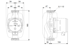 Grundfos ALPHA1 25-60(180 mm) 25-40.000 Kazan İçin Frekans Konvertörlü Sirkülasyon Pompası 6mss 3.4m³/h