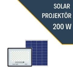 LEXRON Solar Projektör, Güneş Enerjili Projektör, 200W Solar Projektör