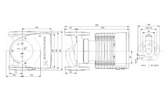 Grundfos MAGNA1 40-80 F(220 mm) 200-300.000 Kazan İçin Frekans Konvertörlü Sirkülasyon Pompası 8mss 19m³/h