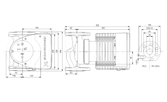 Grundfos MAGNA1 40-150 F(250 mm) 200-300.000 Kazan İçin Frekans Konvertörlü Sirkülasyon Pompası 14mss 26m³/h