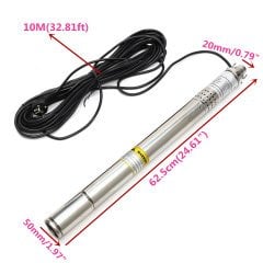 2 inch 50 mm Dış Çap En İnce Dalgıç Pompa 10 Metre Kablolu 180 Watt 55 mss 1 m³/h
