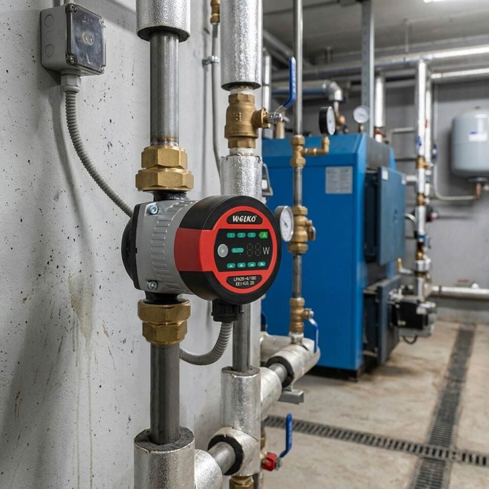 Welko LPA 25-8 130 mm Frekans Konvertörlü Sirkülasyon Pompası 8 mss 4,2 m3/h