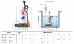 Pedrollo DM 10 N Flatörlü Paslanmaz Gövdeli Drenaj Dalgıç Pompa