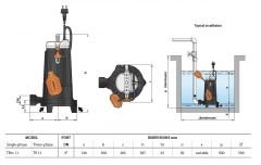 Pedrollo TR 1.1 TRF Parçalayıcı Bıçaklı (Öğütücülü) Foseptik Dalgıç Pompa Trifaze(380V) 23 mss 7.2 m³/h