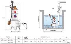 Pedrollo BC 15/50 ST TRF Full Paslanmaz Foseptik Dalgıç Pompa (Trifaze)