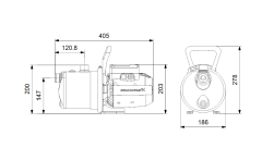 Grundfos JP 4-47 Paslanmaz Gövdeli Jet Pompa 42 mss 4.8 m³/h
