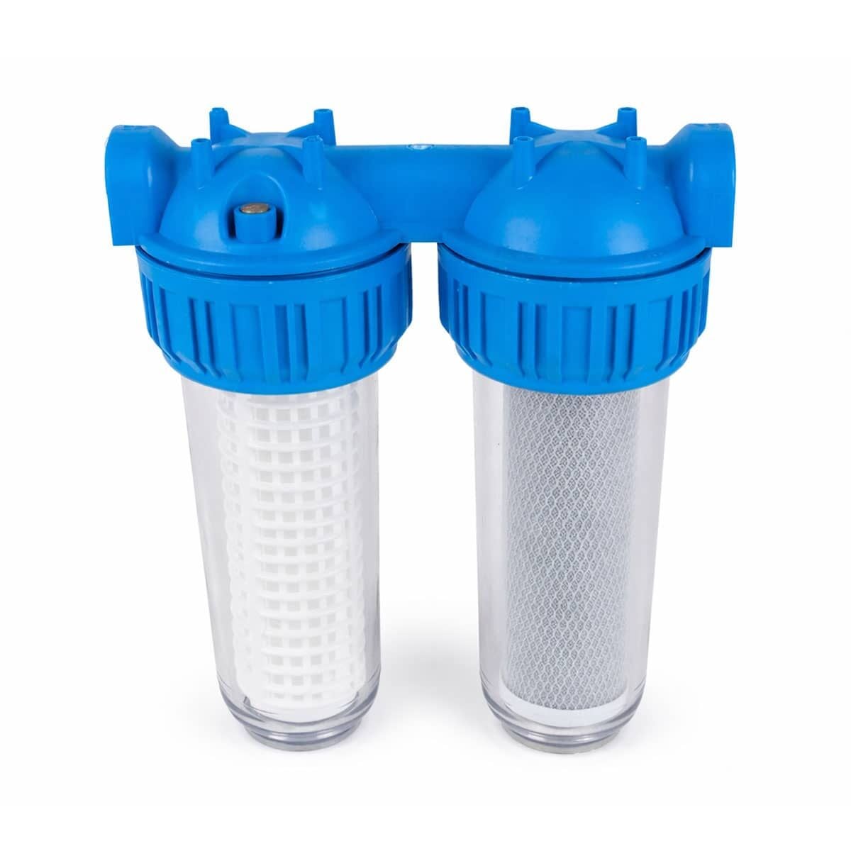 Aquafer Çiftli Filtre Takımı 3 Aşamalı Bina Girişi Su Arıtma Sistemi