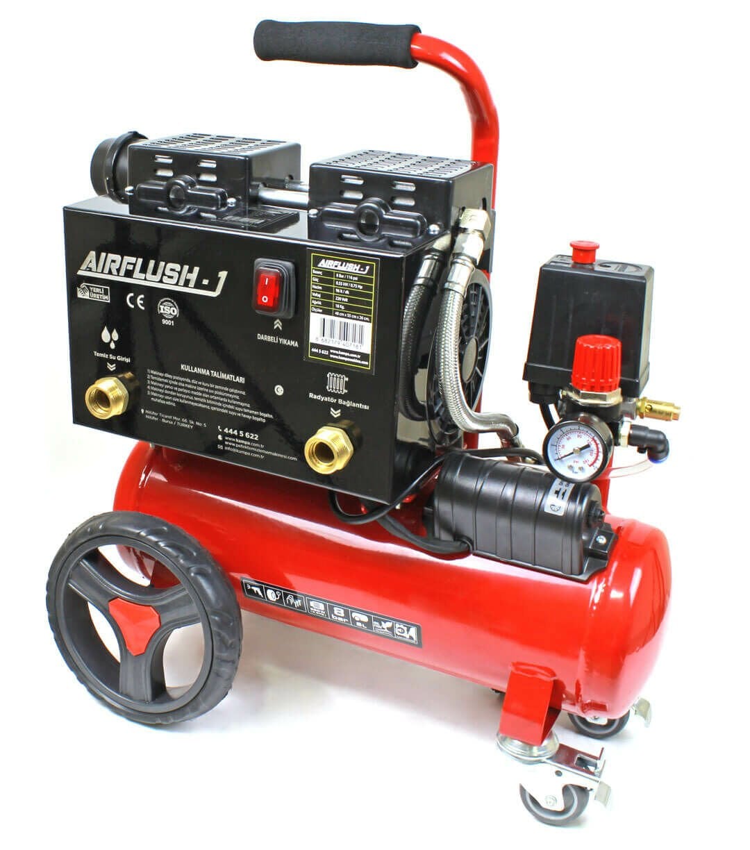 Kampa Airflush-1 Kompresörlü Petek Temizleme Makinası | Havalı Darbeli 6 Litre