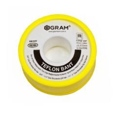 Gram Teflon Bant Sızdırmazlık Bandı 19 mm x 30 Mt 10 Adet - YERLİ ÜRETİM