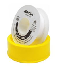Gram Teflon Bant Sızdırmazlık Bandı 19 mm x 30 Mt 100 Adet - YERLİ ÜRETİM