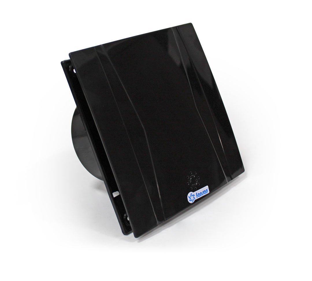 Fansan Dekoratif Siyah Banyo Tuvalet Cam Ve Pencere Tipi Aspiratör