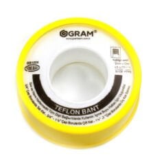 Gram Teflon Bant Sızdırmazlık Bandı 12 mm x 10 Mt 250 Adet - YERLİ ÜRETİM