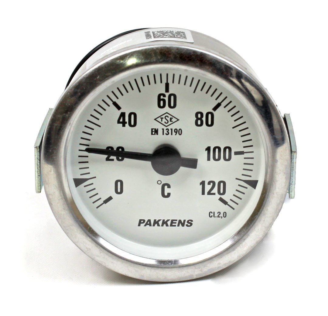 Pakkens Çap 60 0/+120 °C Arkadan Bağlantılı Pano Tip Gazlı Termometre 1mt Pvc Kaplı Kapiler Boyu
