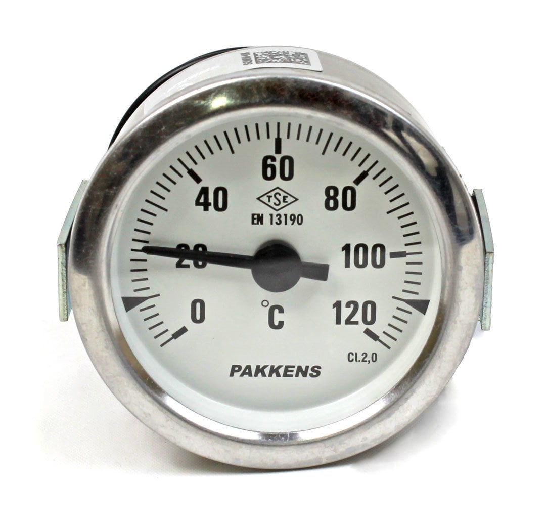 Pakkens Çap 60 0/+120 °C Arkadan Bağlantılı Pano Tip Gazlı Termometre 1mt Pvc Kaplı Kapiler Boyu