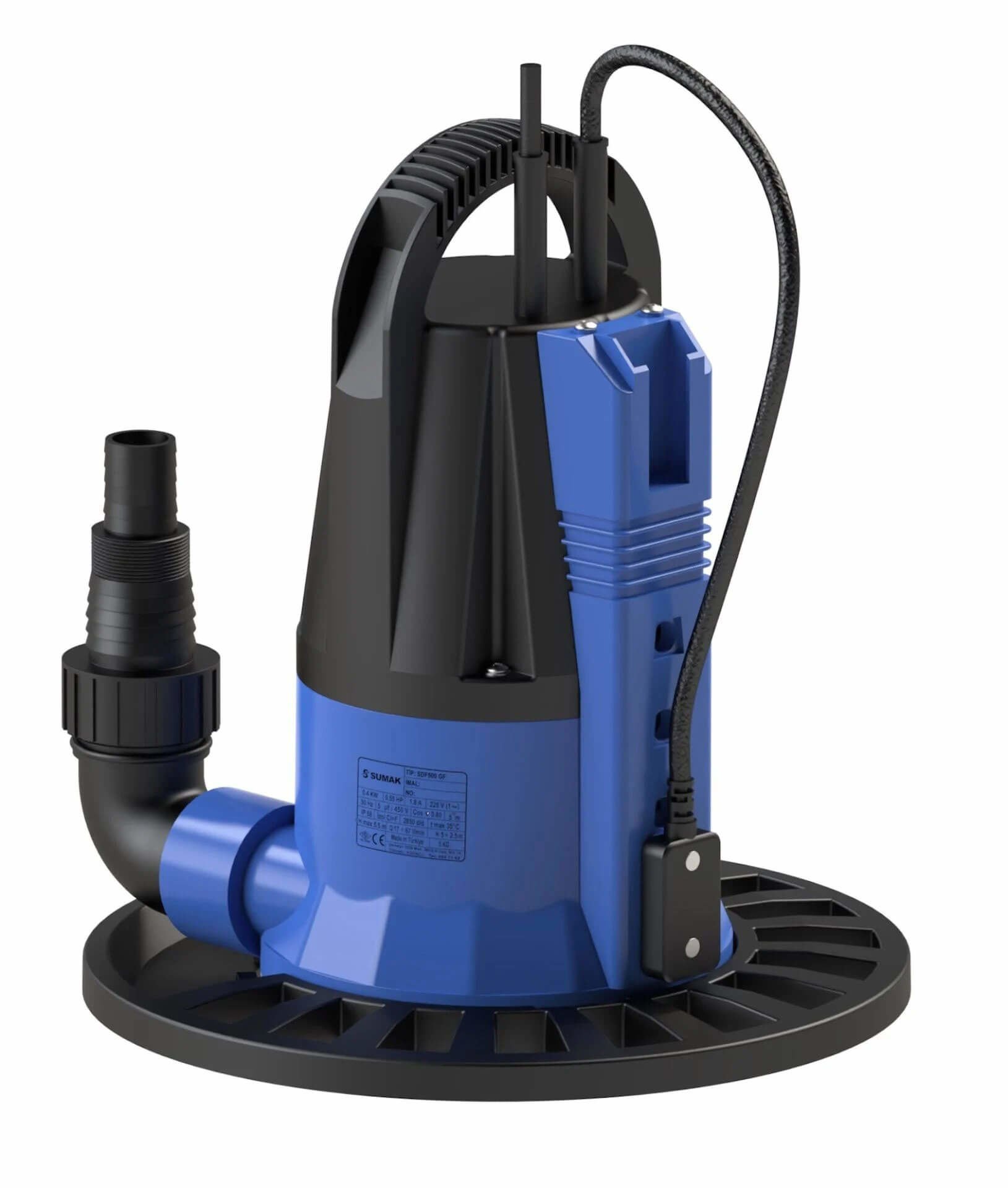 Sumak SDF500 GF Sıfırdan Emişli Gizli Şamandıralı Drenaj Pompası 0.5 Hp