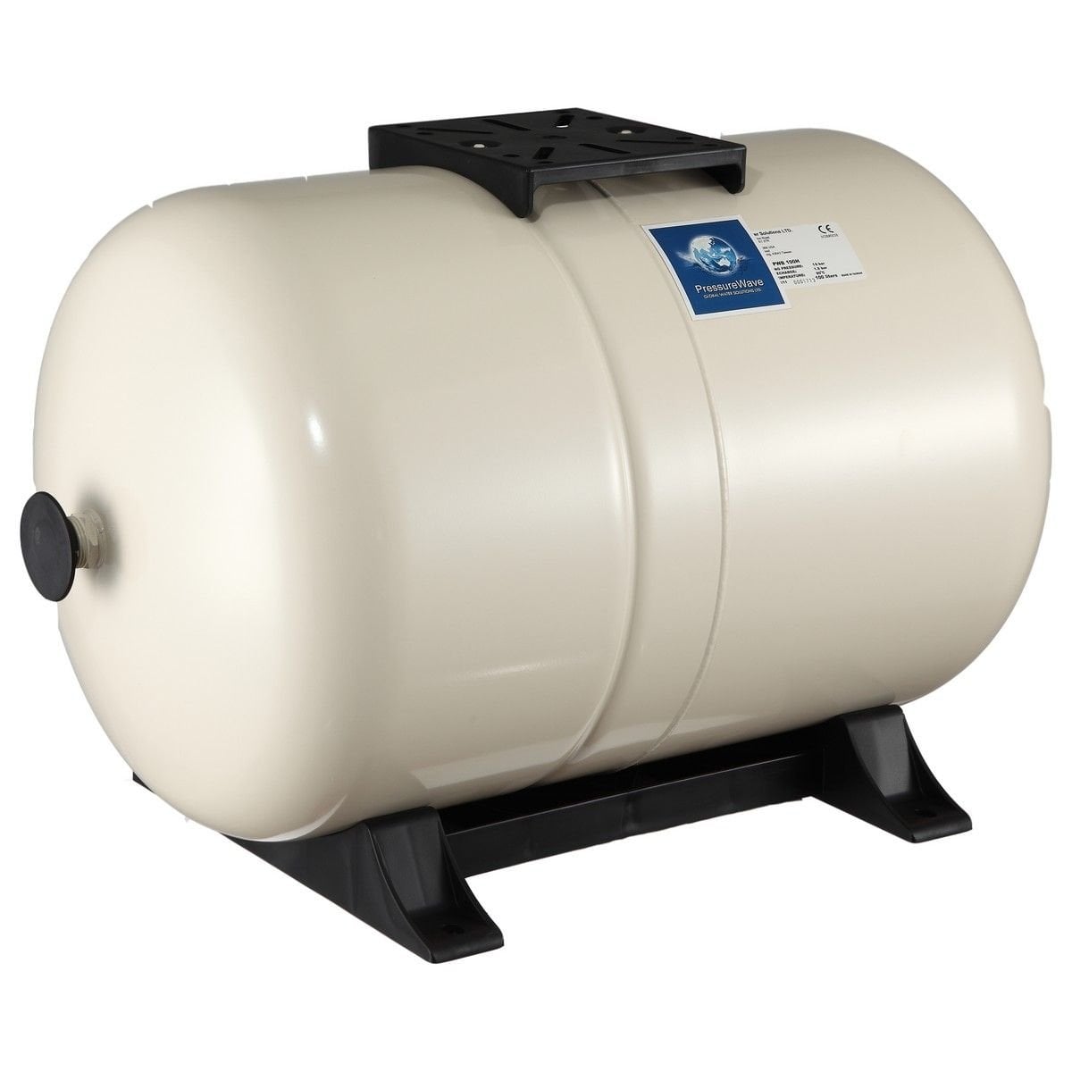 Global 100 Litre Yatay Ayaklı Patlamaz Genleşme Tankı 10 Bar 90 C  1'' Bağlantı