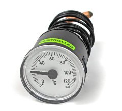 Pakkens Çap 40 0/+120 °C Arkadan Bağlantılı Gazlı Termometre 1mt Pvc Kaplı Kapiler Boyu